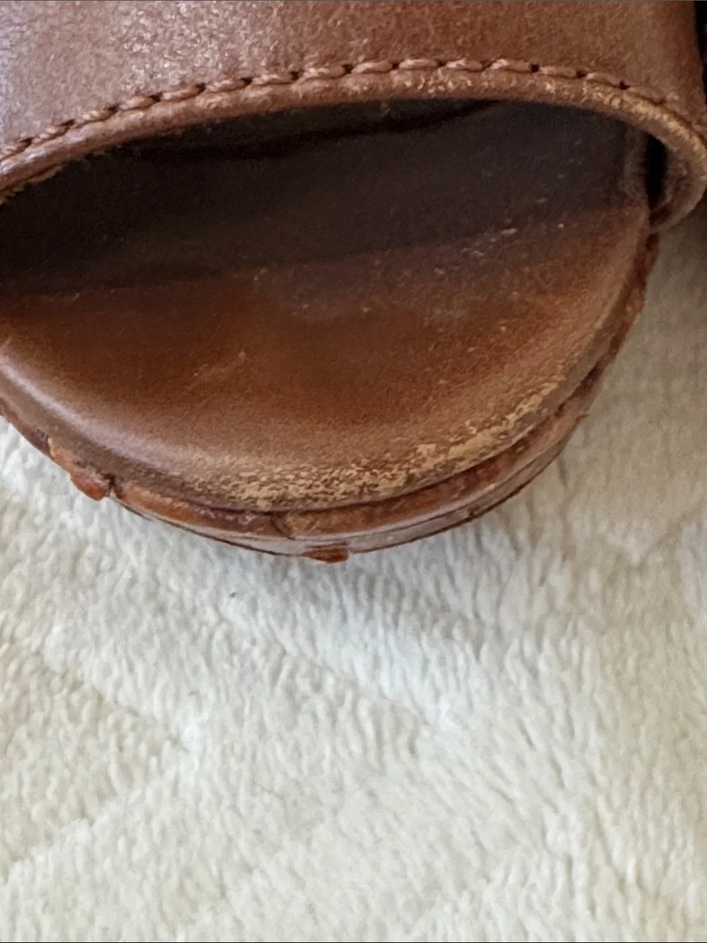 Tory Burch Brown Leather Chunky Heels